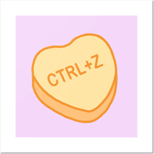 Conversation Hearts - Ctrl+ Z - Sticker - Valentines Day Posters and Art